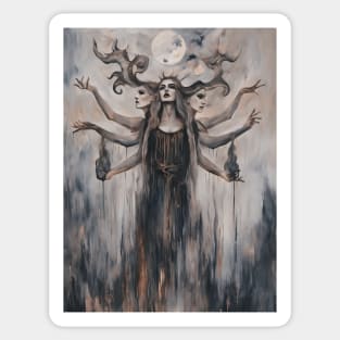 Hecate The Triple Goddess of Witchcraft Sticker
